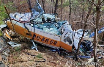 영월 추락헬기 '구두계약으로 일시적 자재 운반투입'됐다가 참사
